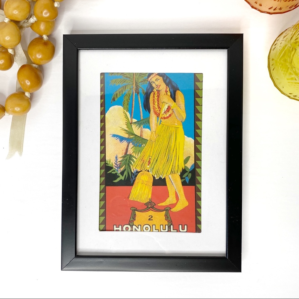 Framed Vintage Reprint Hawaiian Postcard